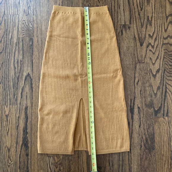 Free People Skyline Midi Skirt - Gold - M - NWT - Picture 6 of 6